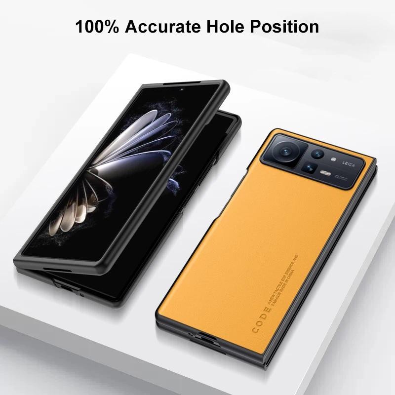 New Phone case Xiaomi Mi Mix Fold 2 Fold2 Carbon Fibre Leather Silicone Protection Casing For Xiaomi