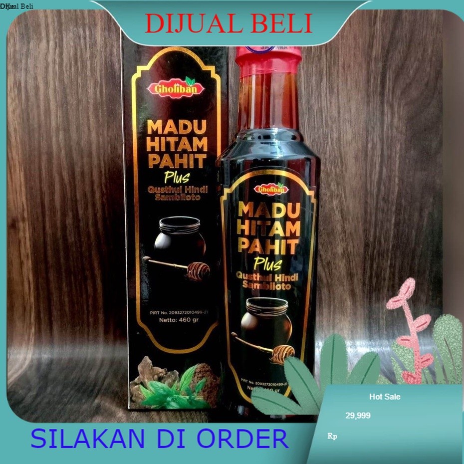 Madu Hitam Pahit Plus Qusthul Hindi 460gr - Gholiban