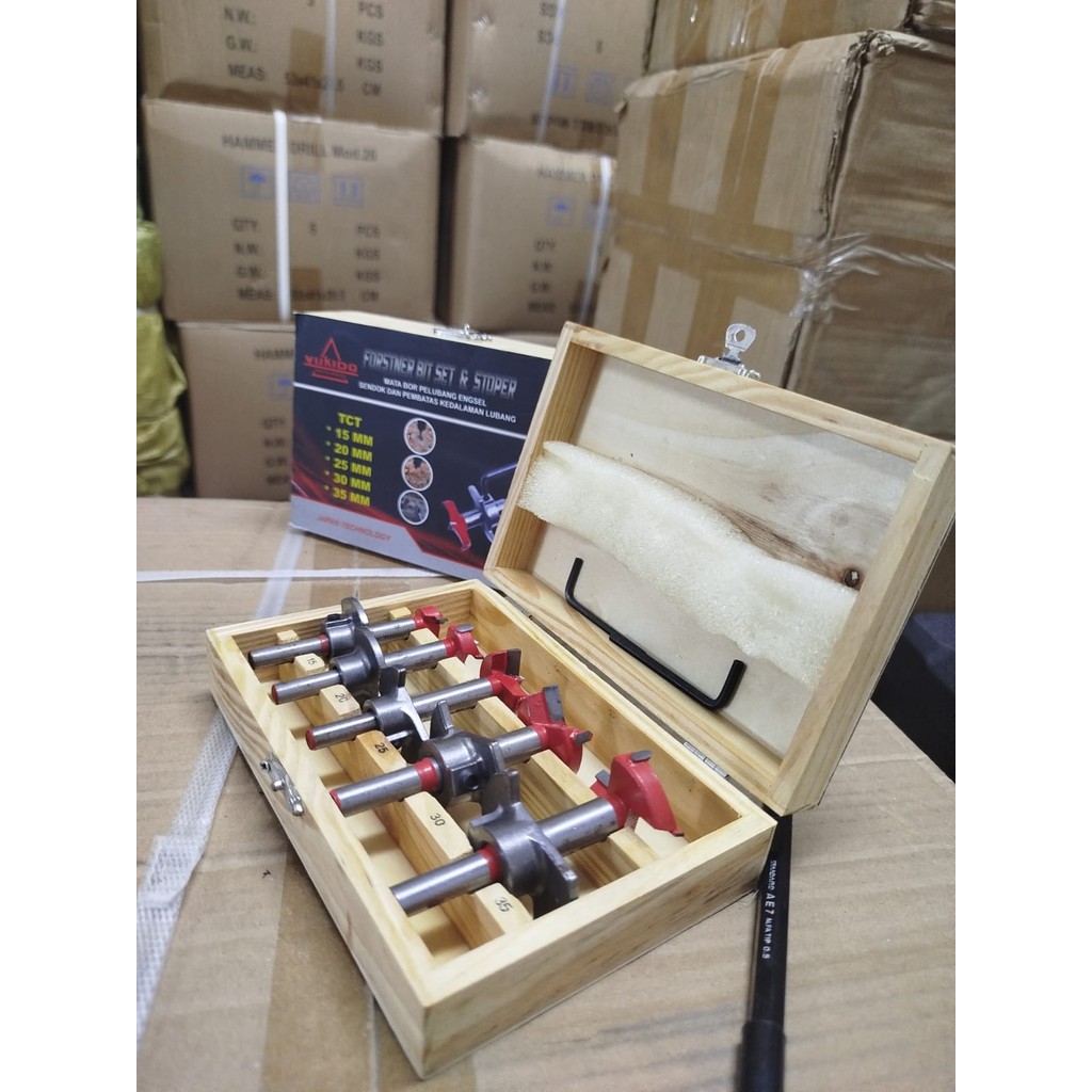 REAL TCT MATA BOR KAYU Engsel Kunci Forstner Fortsner Bit Set Mata Bor Kayu 15mm 20mm 25mm 30mm 35mm