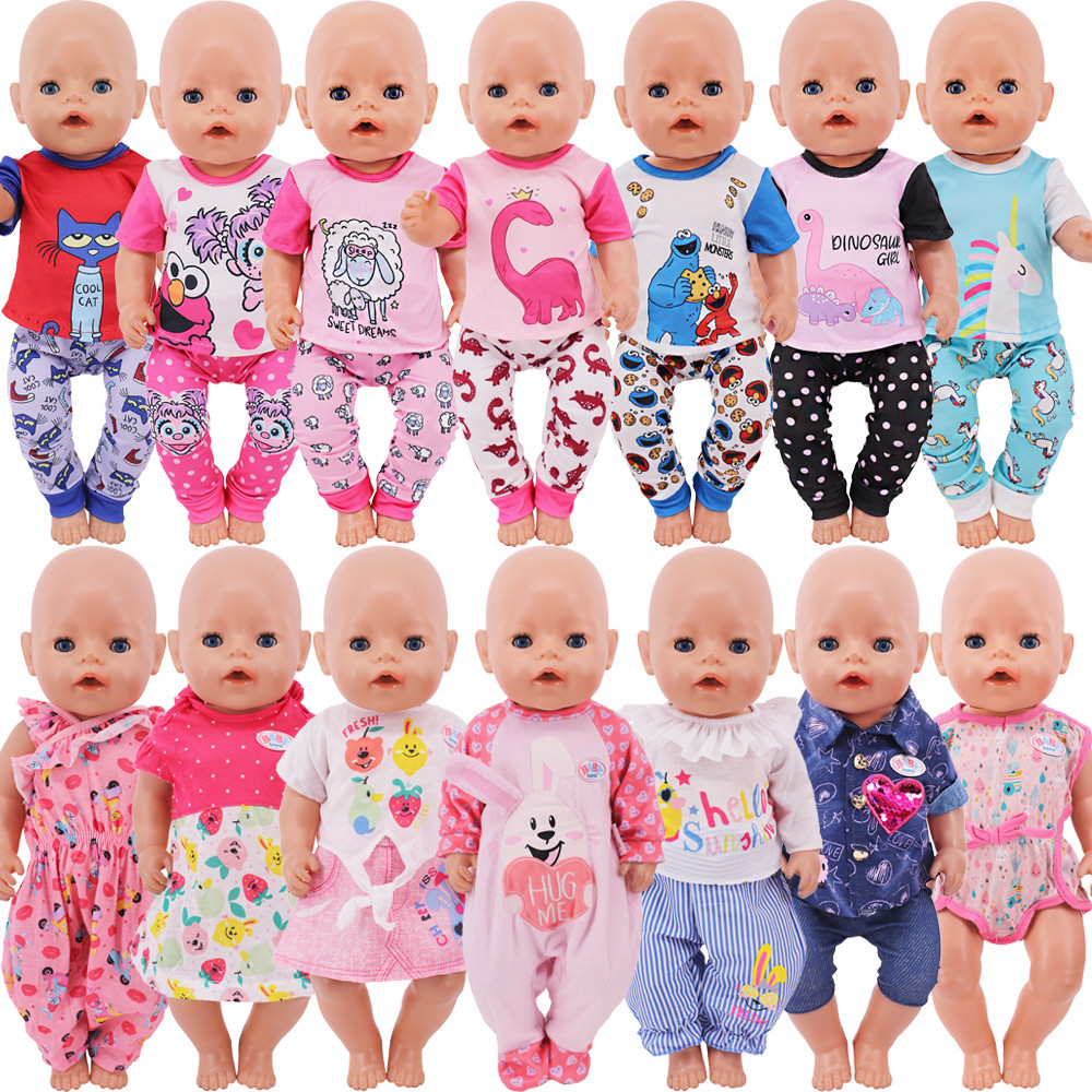Kawaii Doll Clothing Accessories For 43cm Born Baby Doll,18 Inch American Doll Girl's Toys,Nenuco,Bi