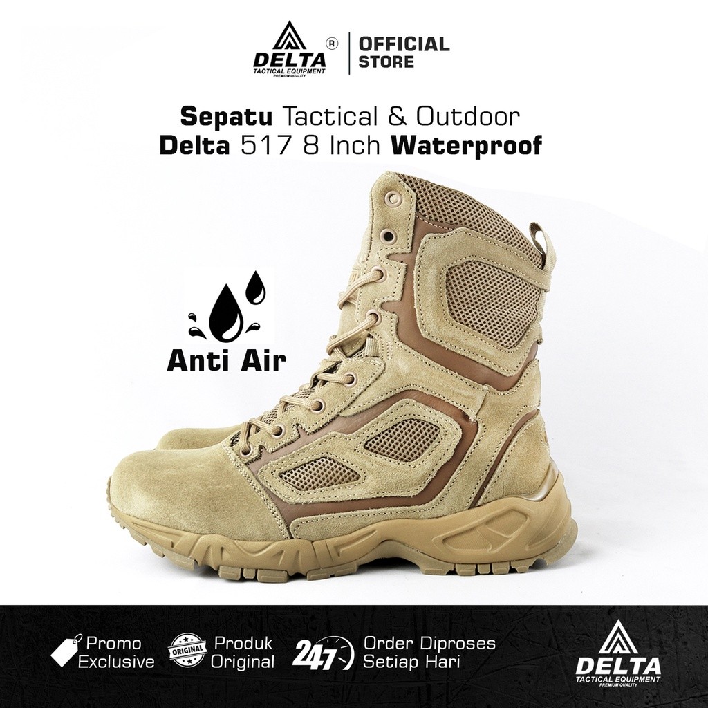 Sepatu Boots/Sepatu Tactical Pria /Sepatu Delta Strike 517 8 Inch Tactical Boots Waterproof
