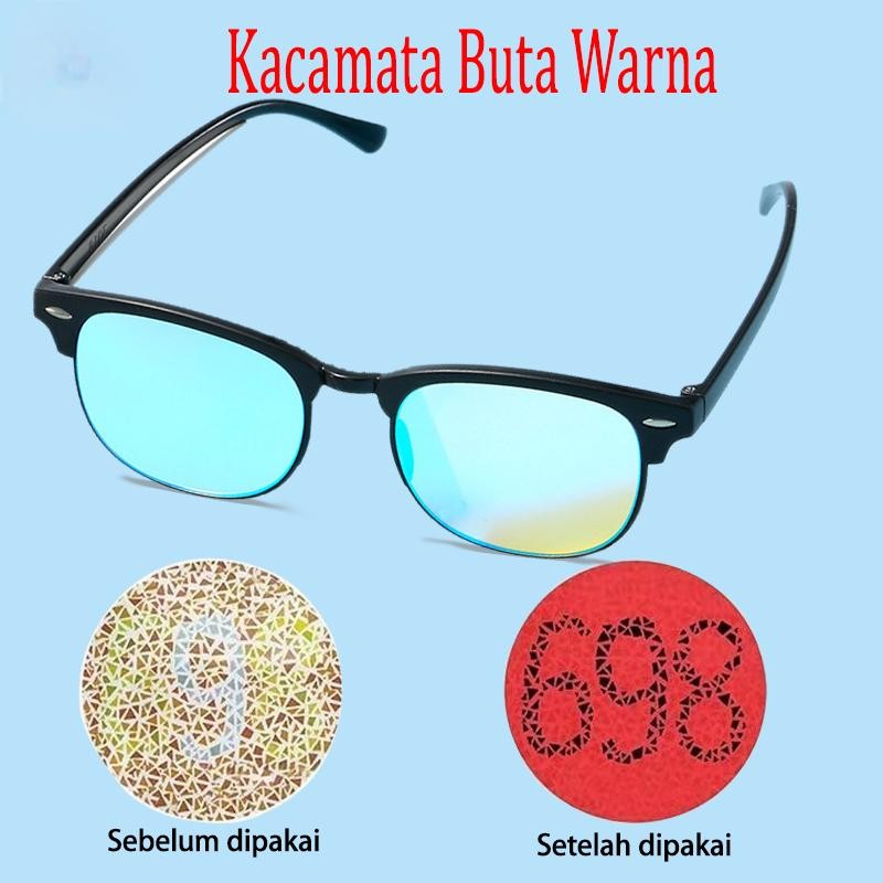 Anti Bluelight/Kacamata Buta Warna Parsial Merah Hijau Atau Kelemahan Penglihatan Warna Pria Wanita 