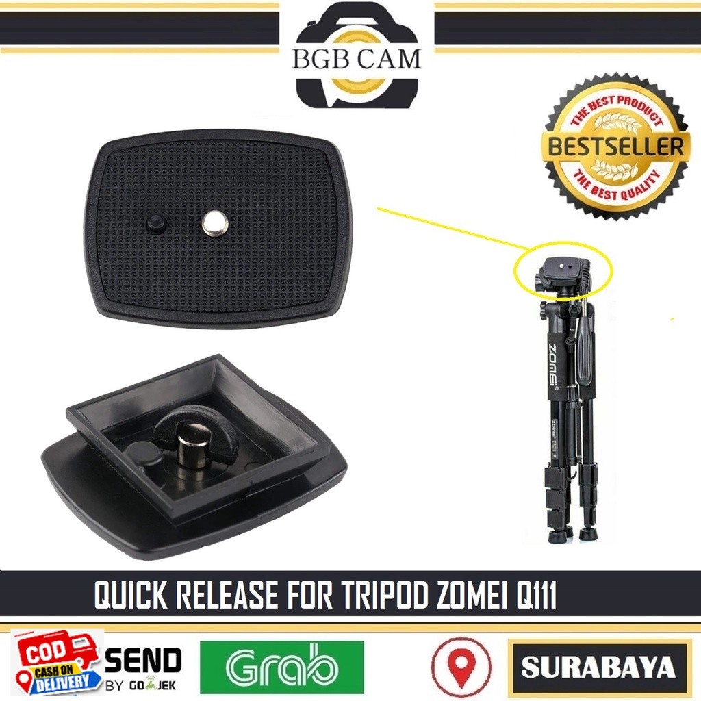 Quick Release for Tripod ZOMEI Q111 Dudukan Plate Tripod Kamera