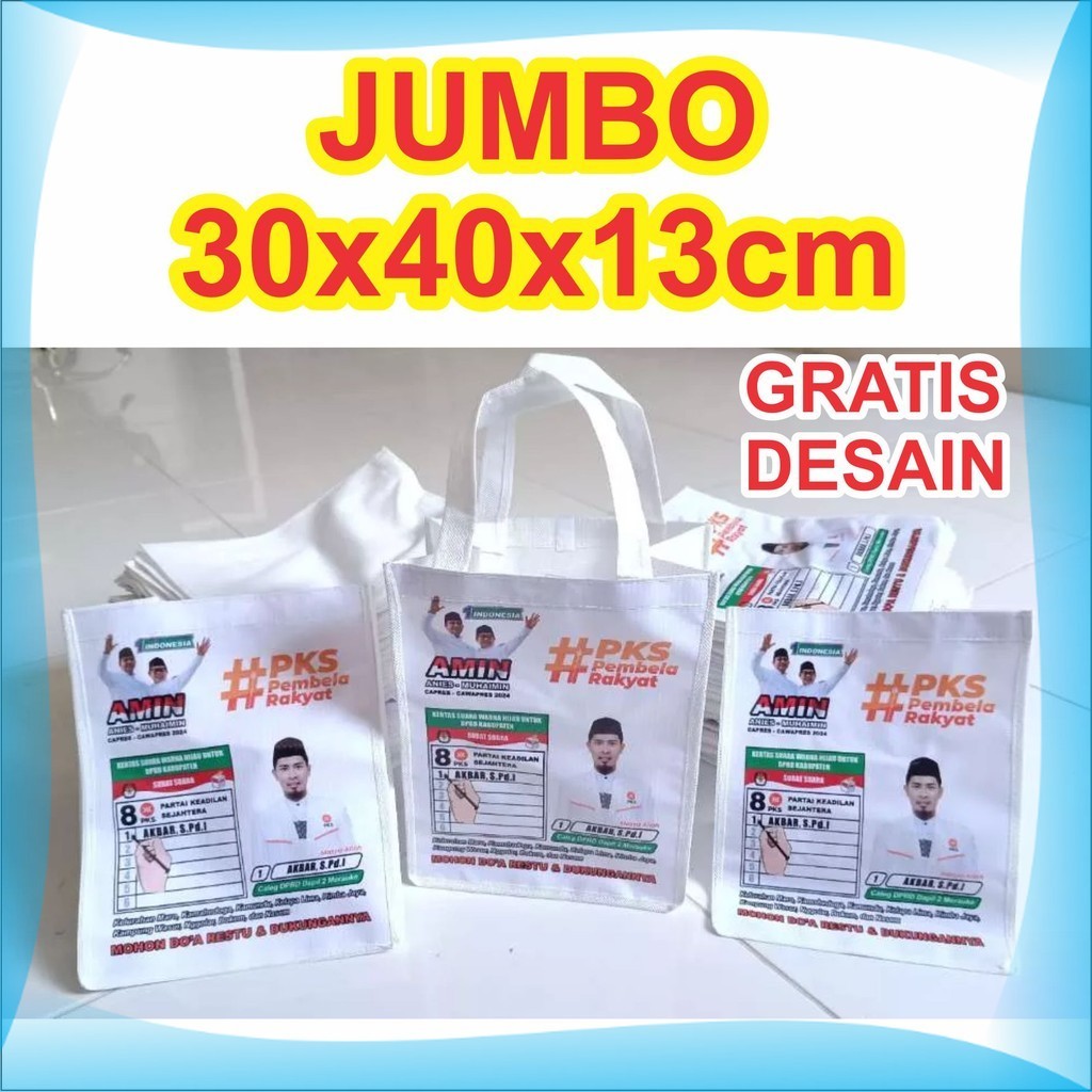 

JAYAPRINT - Tas Pilkada Tas Bupati Tas Hampers Tas Bingkisan Sembako Kampanye Tas Promosi Tas Partai