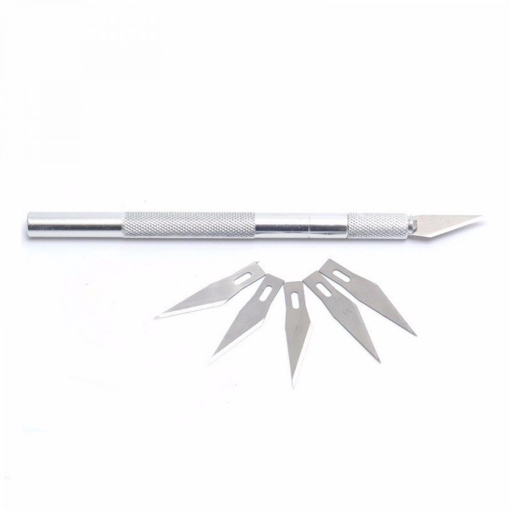 

KNIFEZER Pisau Ukir Seni Hobby Crafting Art Knife Metal Handle WL-9309