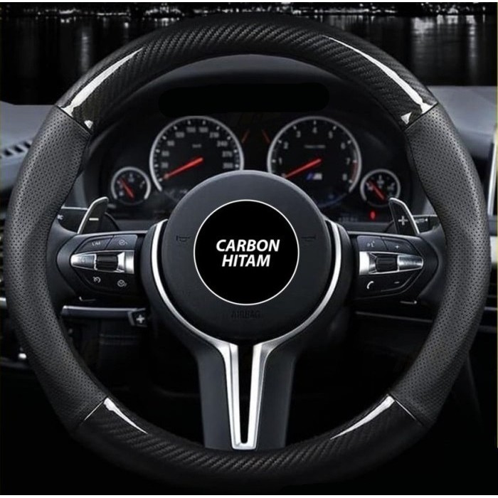 Mazda 3 Hatchback Setir Cover Mobil Leather Premium Carbon Stir