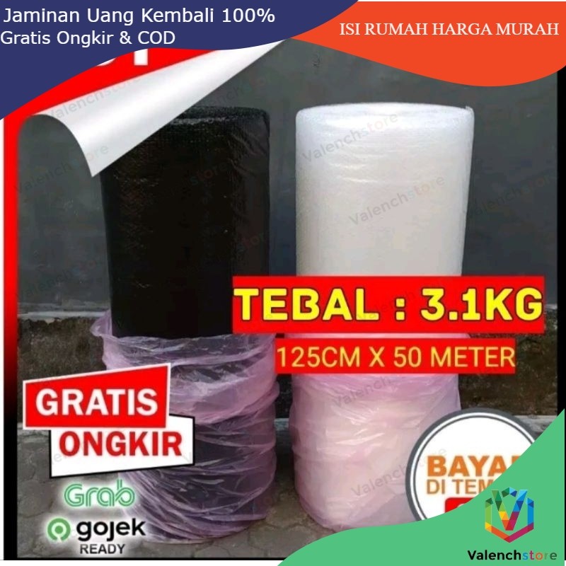 

TERMURAH Bubble Wrap Roll 125CM X 50M / BUBBLE WRAP ROLL 2.7KG / BUBBLE WRAP ROLL 3KG / BUBBLE WRAP