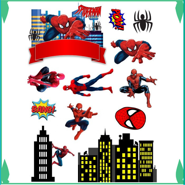 Topper SPIDERMAN custom/Hiasan Kue ULTAH SPIDERMAN MURAHH - FADHILPRINT