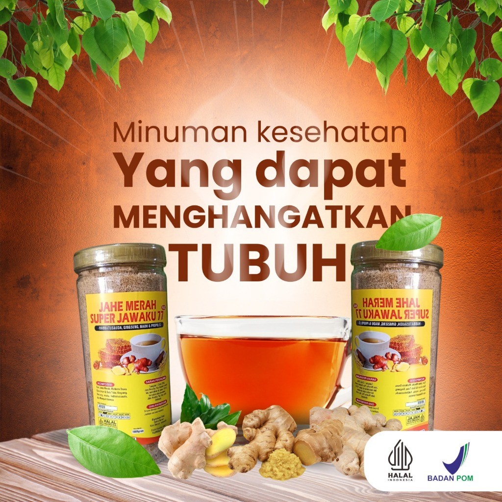

JAHE MERAH MIX HABBAT PLUS GINSENG JAHE SUPER JAWAKU 77 1000gr