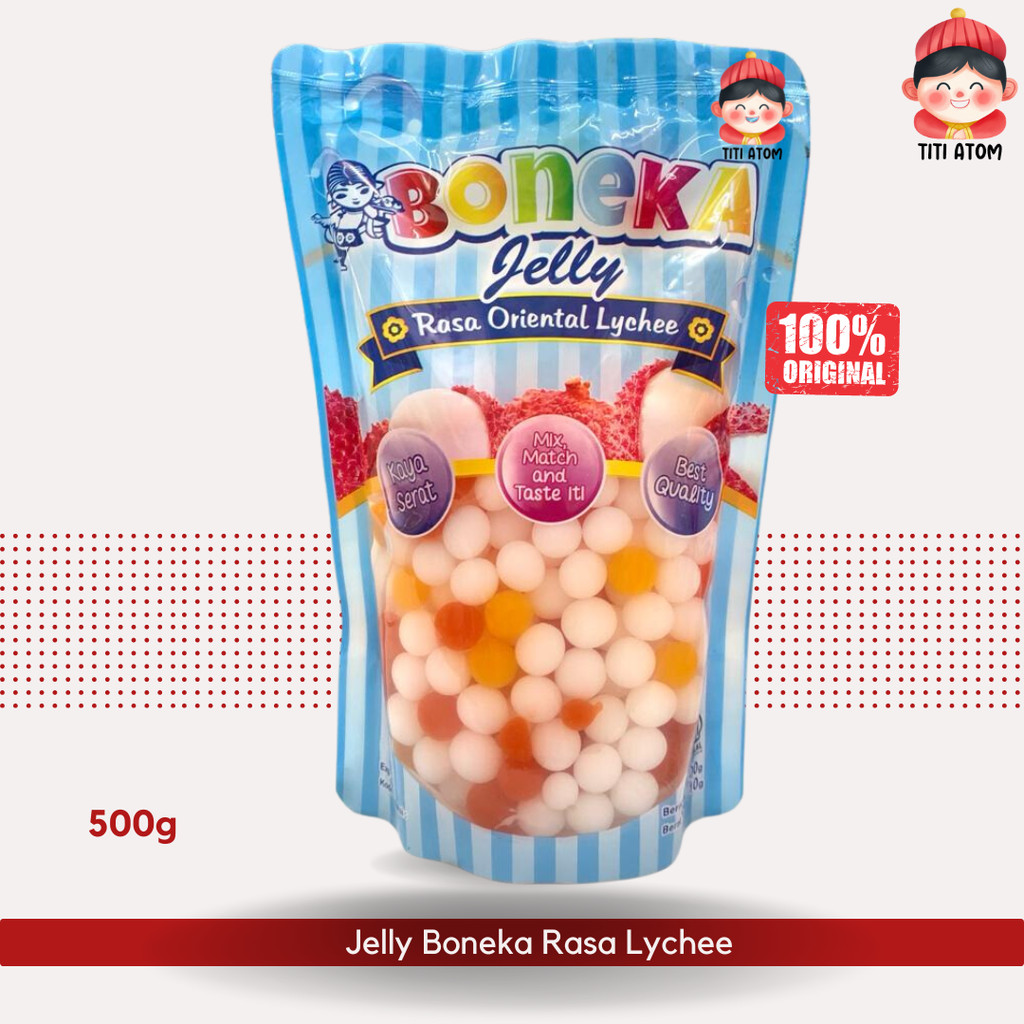 

Jelly Boneka Oriental Rasa Lychee Leci Pudding Untuk Jus Buah 500g