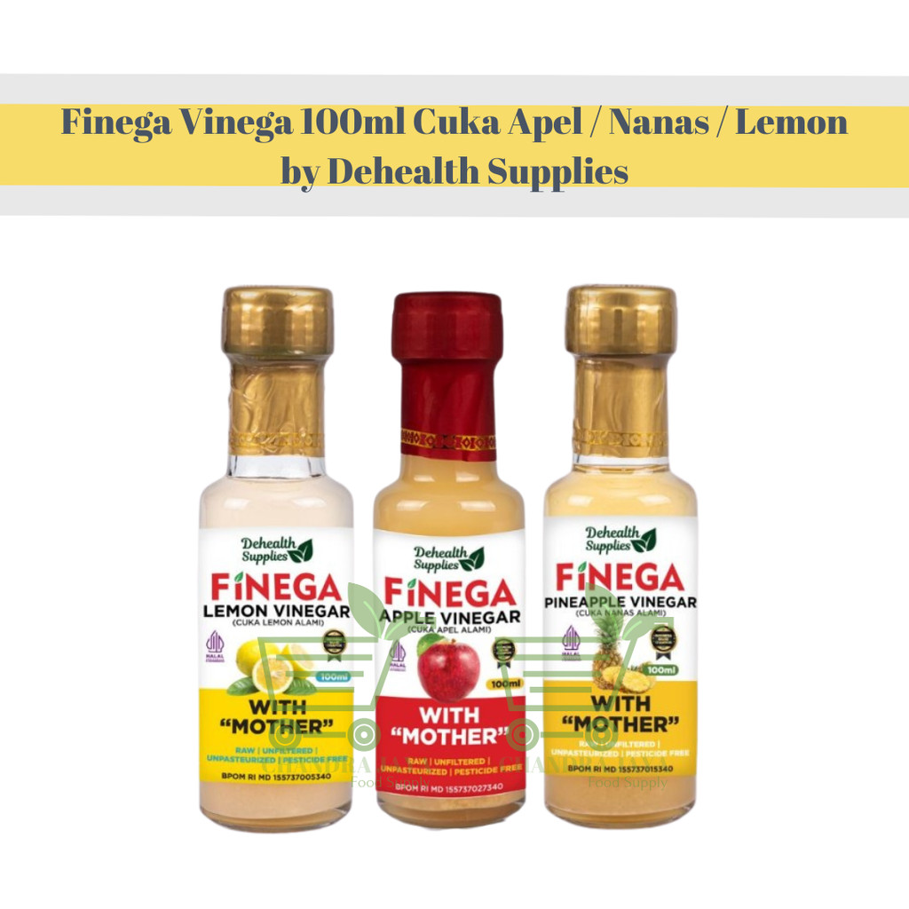 

Finega Vinega 100ml Cuka Apel / Nanas / Lemon by Dehealth Supplies