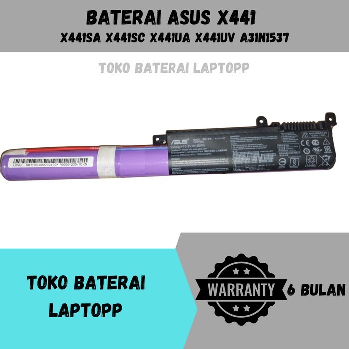 Baterai Batrai Laptop Assus X441 A31N1537