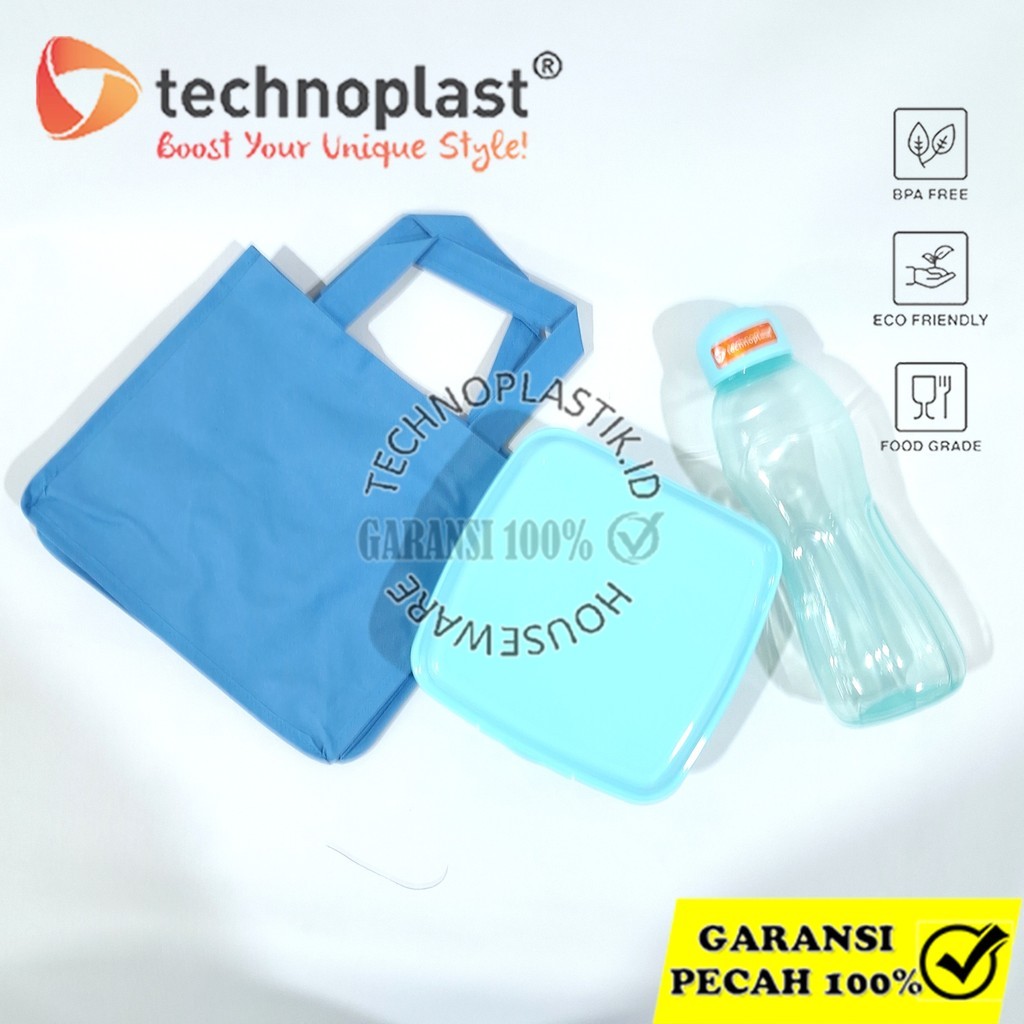TECHNOPLAST Uniset Lunch Kit Lunch Box & Bottle With Bag 3PCS