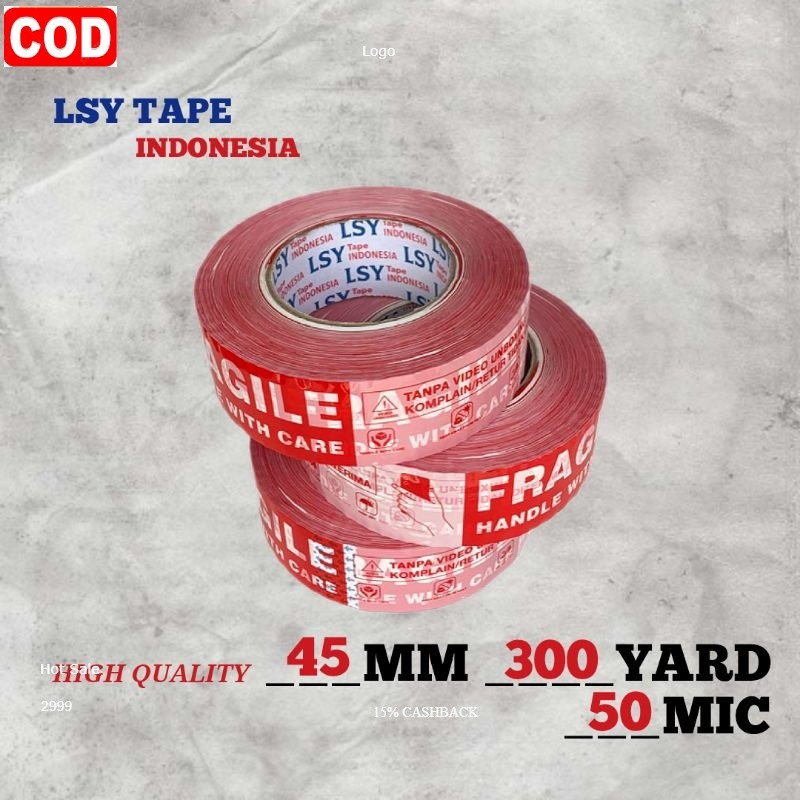 lakban fragile unboxing ( mix ) 300yard