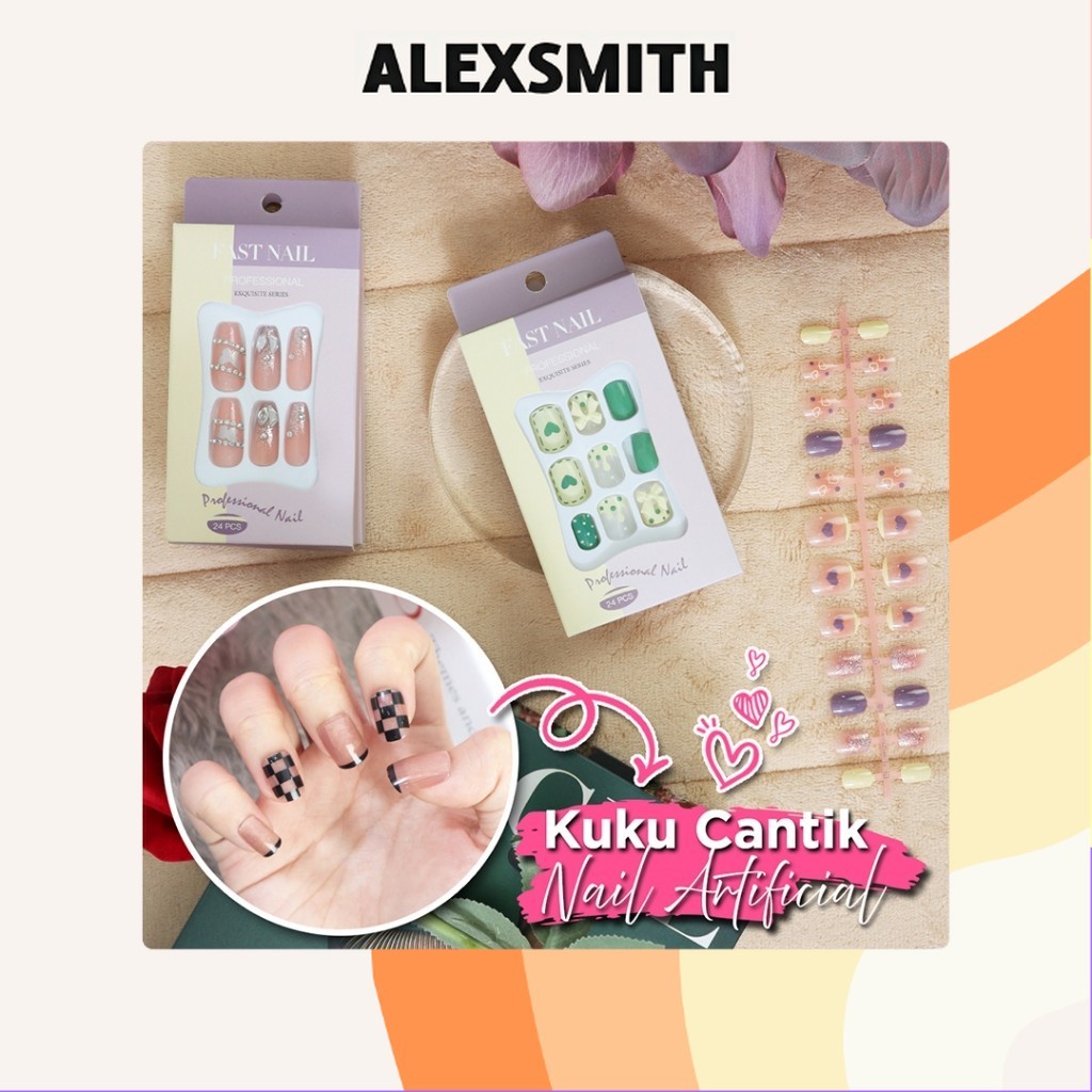 Goto Synaty Kuku Palsu Lem Pengantin Fake Nail Art Aesthetic Wedding