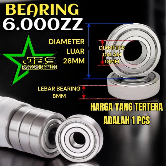 SA99 BALL BEARING / LAHER 6000 VARIAN ZZ & RS - 6000 ZZ