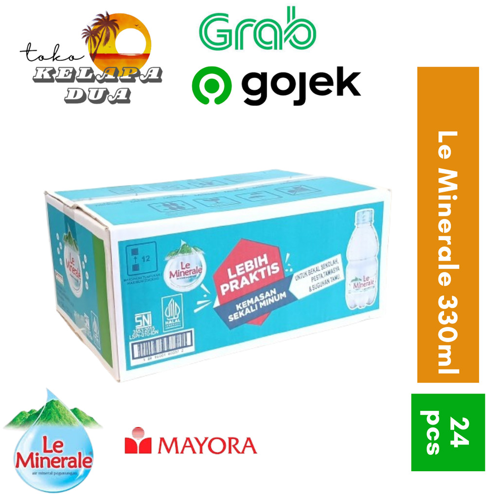 

Le Minerale Botol 330ml x 24pcs Kartonan Instan - Sameday Only