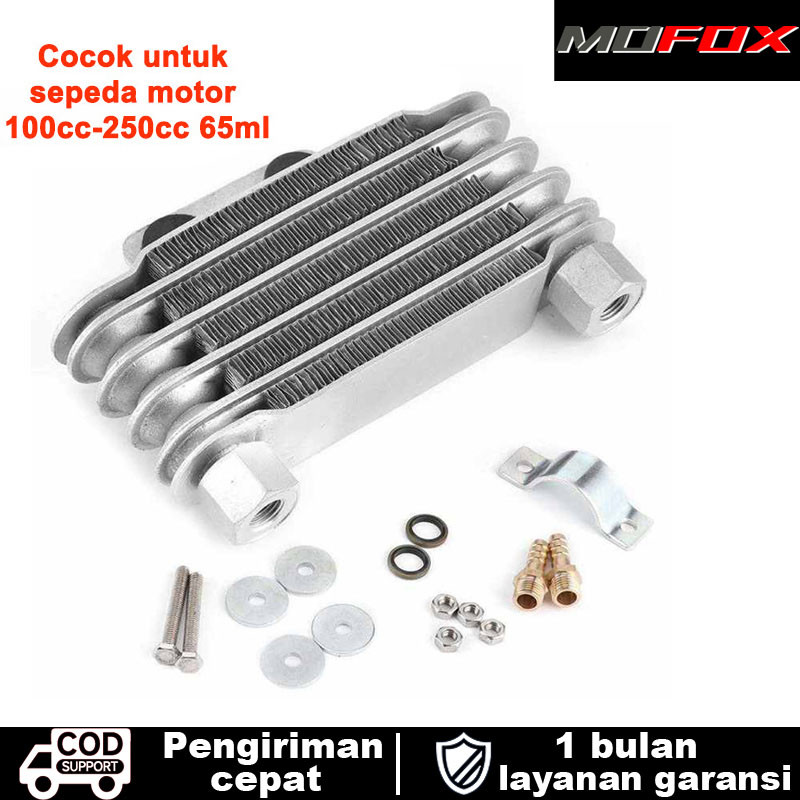 【Ready Stok】MOFOX 5 Baris OC Oil Cooler Universal Pengganti Radiator Pendingin Oil Mesin Sepeda Moto