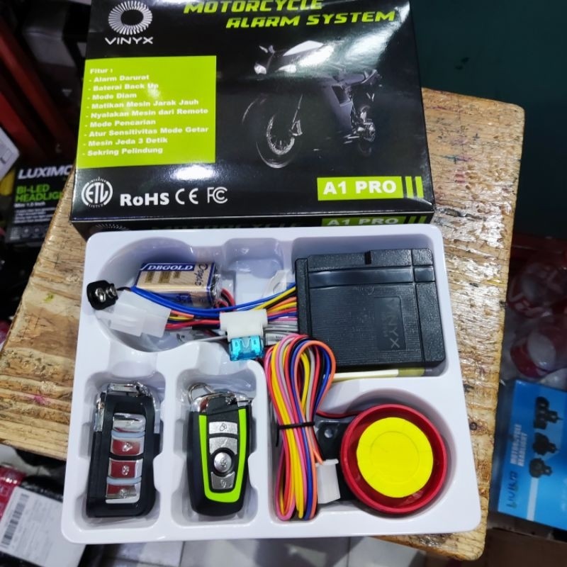 AS56TY Alarm Vinyx A1 Pro Ada Jeda Injeksi Asli Original Termurah