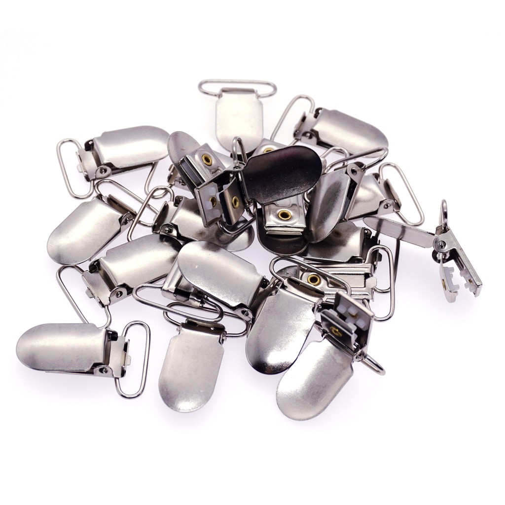 

5Pcs Lead Free Braces Suspender Metal Pacifier Clips Holder Strap Brace Clamps For DIY Cloth Accessories
