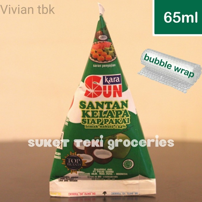 

vv Sunkara TCA 65 ml Kerucut Santan Kelapa Cari SATUAN