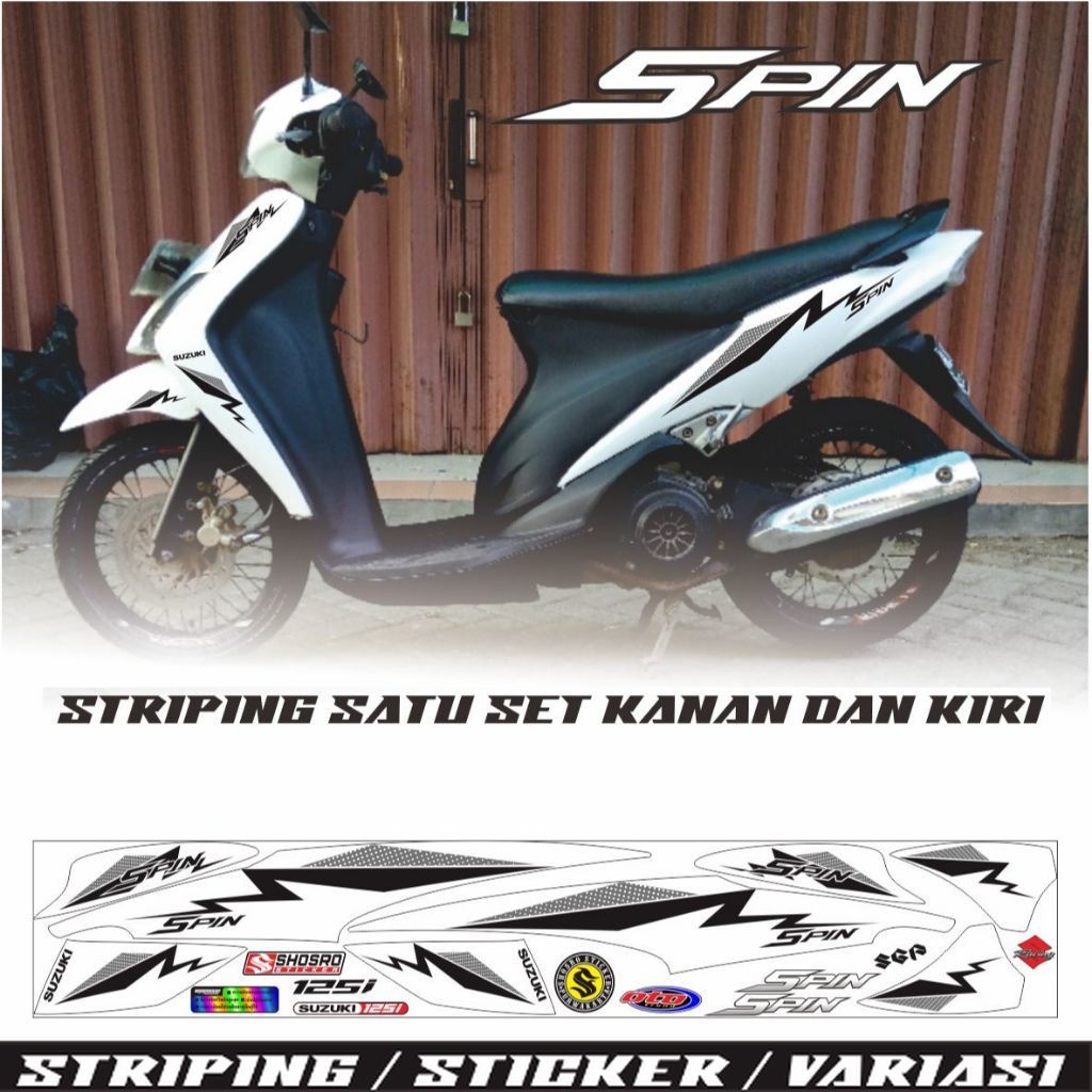 STRIPING SPIN 125 SR / STIKER SPIN 125 / SR / SPIN / STIKER / STICKER / STRIPING SUZUKI SPIN POLET