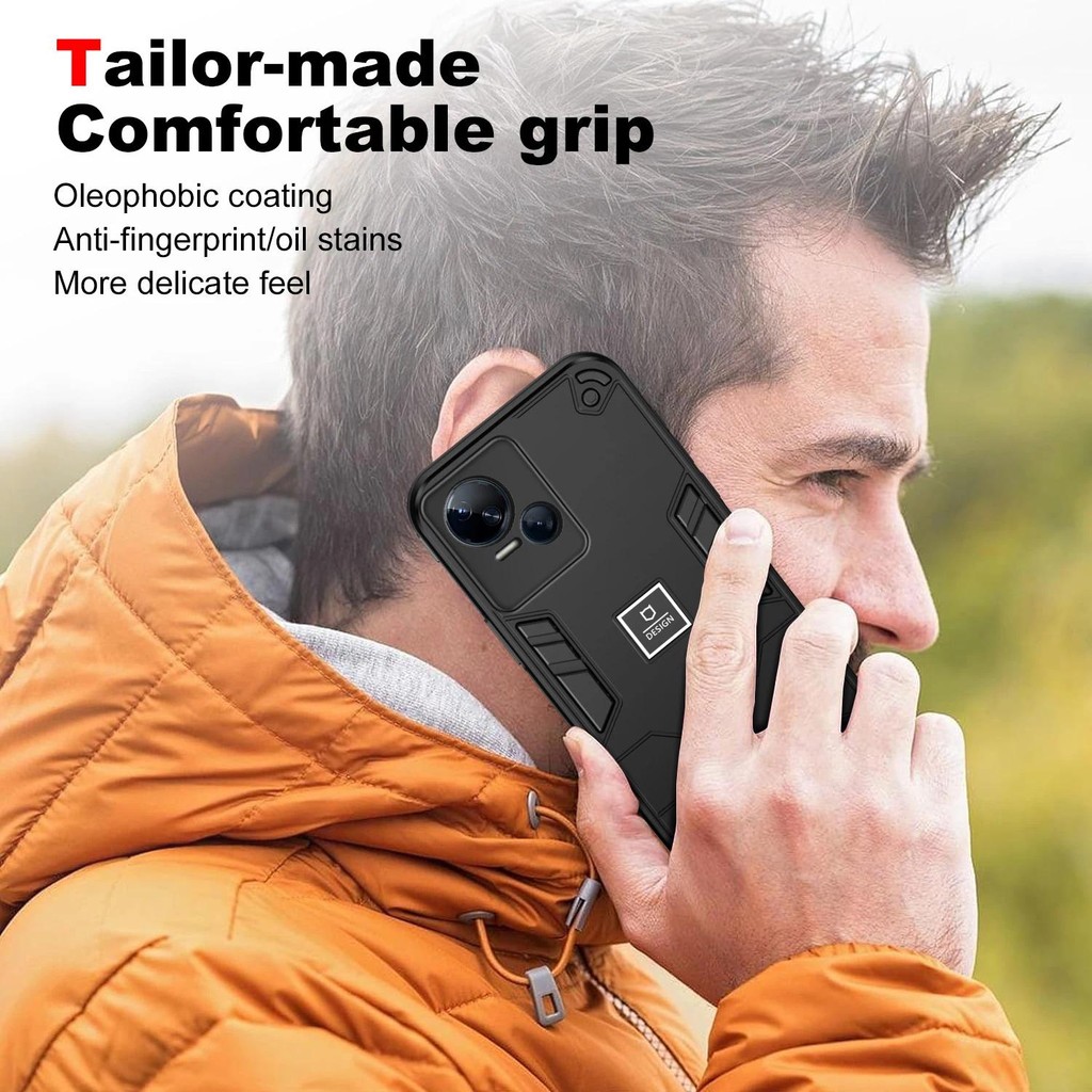 For Tecno Spark 10 5G TecnoSpark10 5G Case Anti Fall Protection Mental Anti-Slippery Armor Rugged Ph