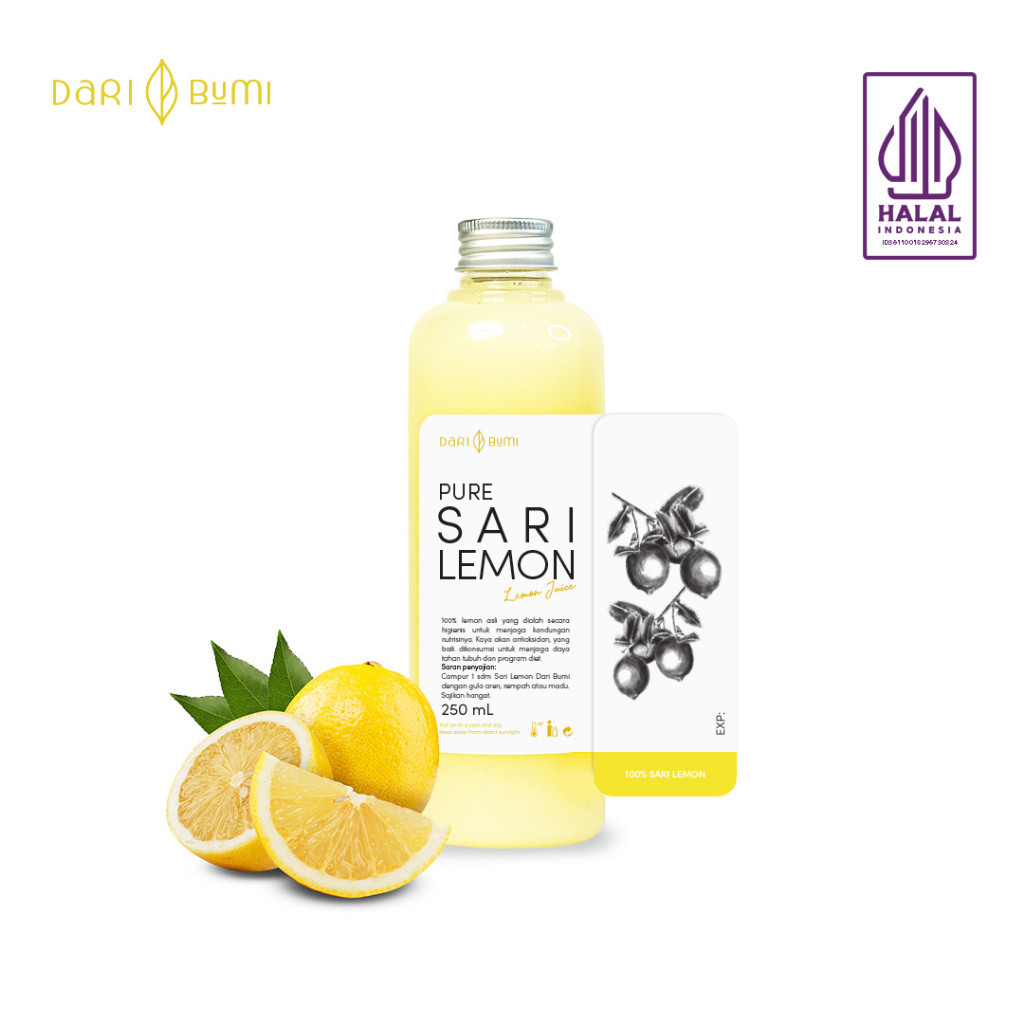 

Dari Bumi Sari Lemon 250 Ml Minuman Diet Halal Premium Pure Original