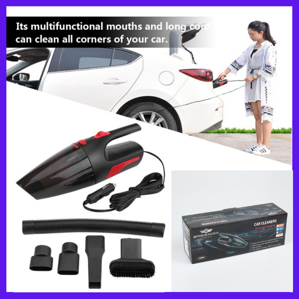 SILVIA ATENA STORE-Vacuum Cleaner Penyedot Debu Mobil 12V120W Vakum Clener Rumah Penyedot Debu Origi