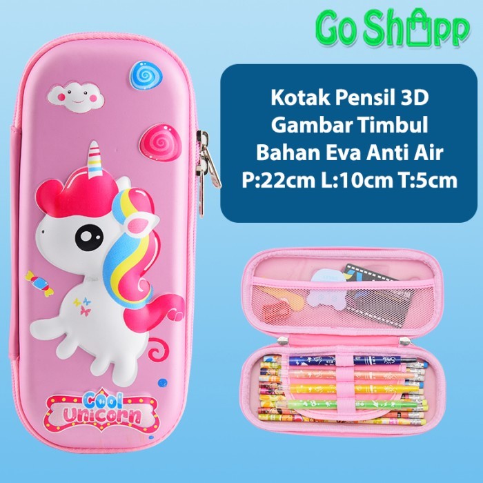 

[Best] Kotak Pensil 3D Anti Air Tempat Pensil Anak Import Karakter 3D - KP01 - UNICORN COOL