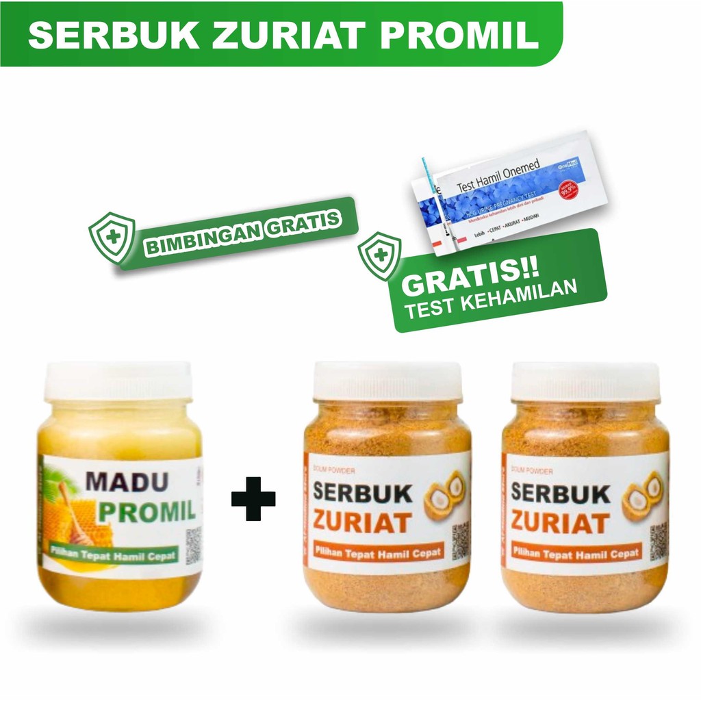 

2 pcs Serbuk zuriat 125 gr + 1 pcs Madu Promil 250 gr