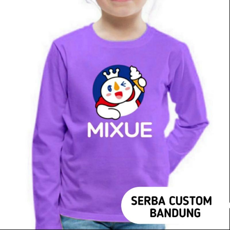 Mixue kaos anak Mixue Ice Cream Tangan Panjang