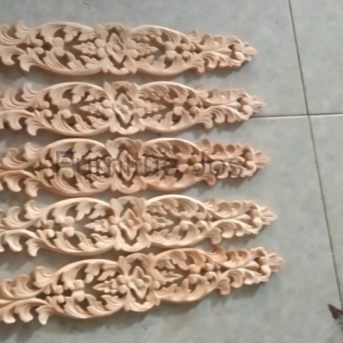 ornamen ukiran kayu tempel 45x7 sangkar burung FJ12367