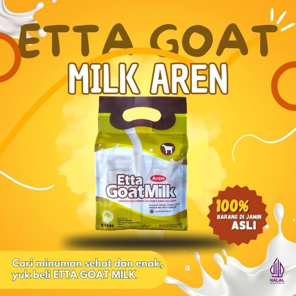 

TERMURAH Etta Goat Milk (EGM) Aren Original HNI - Susu Kambing Ettawa Rasa Aren VS24