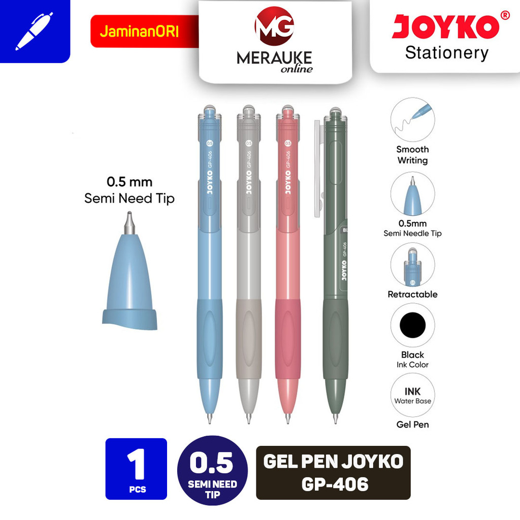 

Joyko Gel Pen Pulpen Pena GP 406 Dan GP 407 0.5 mm Merauke Online