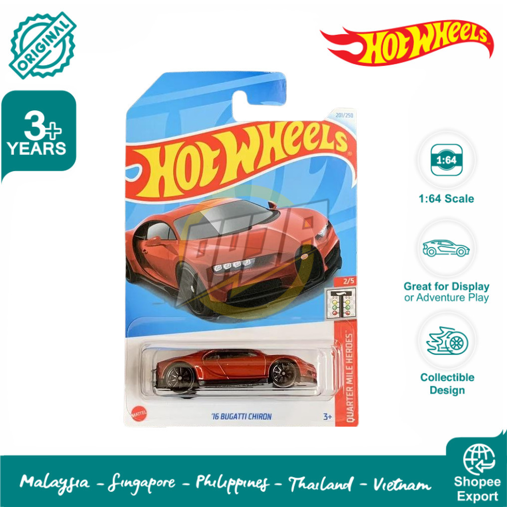 Hot Wheels 16 Bugatti Chiron Red - Lot M 2024