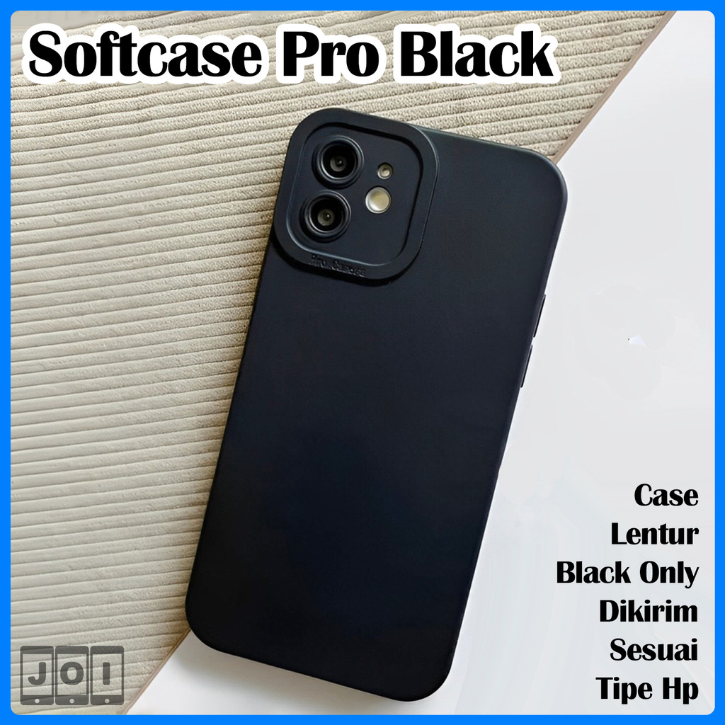 Joi Softcase Pro Black Vivo 1609 1601 1606 1611 1612 1713 1716 1718 1723 1724 Silikon Hitam Lentur P