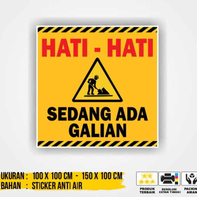 

Spanduk Proyek / Spanduk Sedang Ada Galian multi Sticker