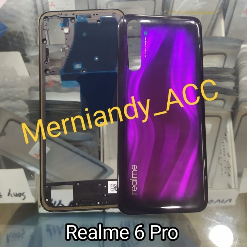 kesing housing casing realme 6 pro Bezel + backdoor original
