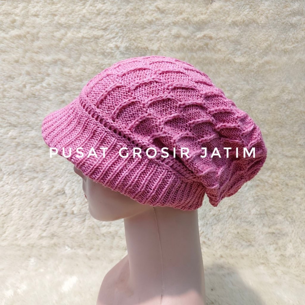 S15 Kerpus hijab kupluk fashion nenek topi beanies nenek topi ciput rajut ibu ibu nenek