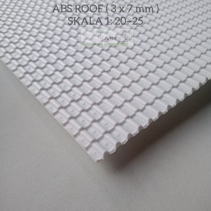 ✨Anh.S✨ -  TERLARIS Maket Miniatur Genteng Putih bahan ABS 3x7mm Skala 1:20 - 1:25 uk. A4