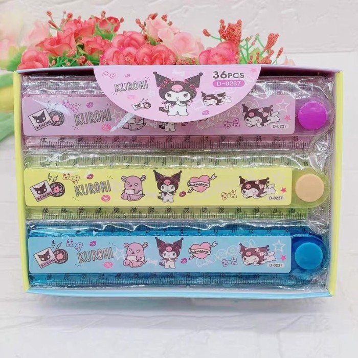 

sanrio folding ruler penggaris lipat 30cm kuromi - Kuromi, Blue by Summerstore Id