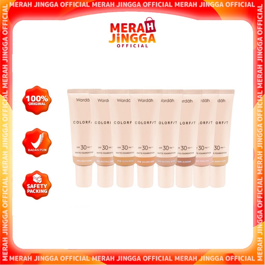 WARDAH Colorfit Matte Foundation SPF 30 PA+++ | Colorfit Foundation | Merah Jingga Official