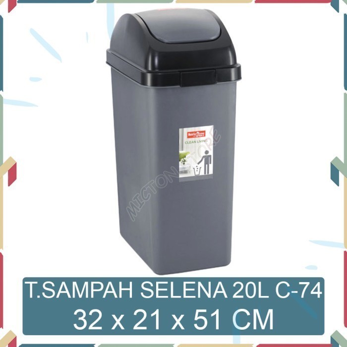 BUNTON Lion Star Basic Home Tempat Sampah Selena 20 Liter C-74 2 LionStar Plastik Berkualitas Murah 