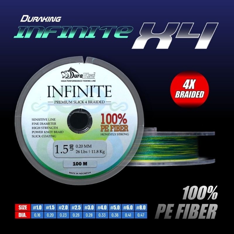 PE DURAKING INFINITE X4-100 M PE FIBER
