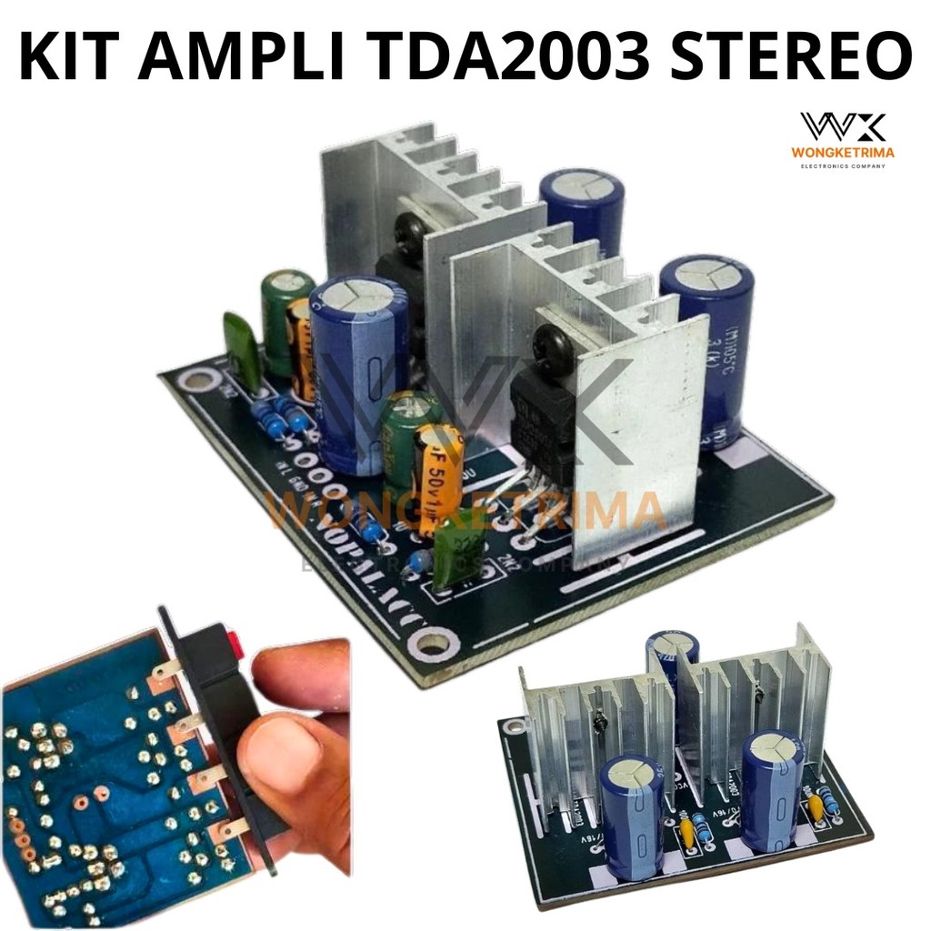 KIT POWER AMPLIFIER TDA 2003 STEREO 2X10WATT TDA2003 AMPLI TDA 2003 STEREO