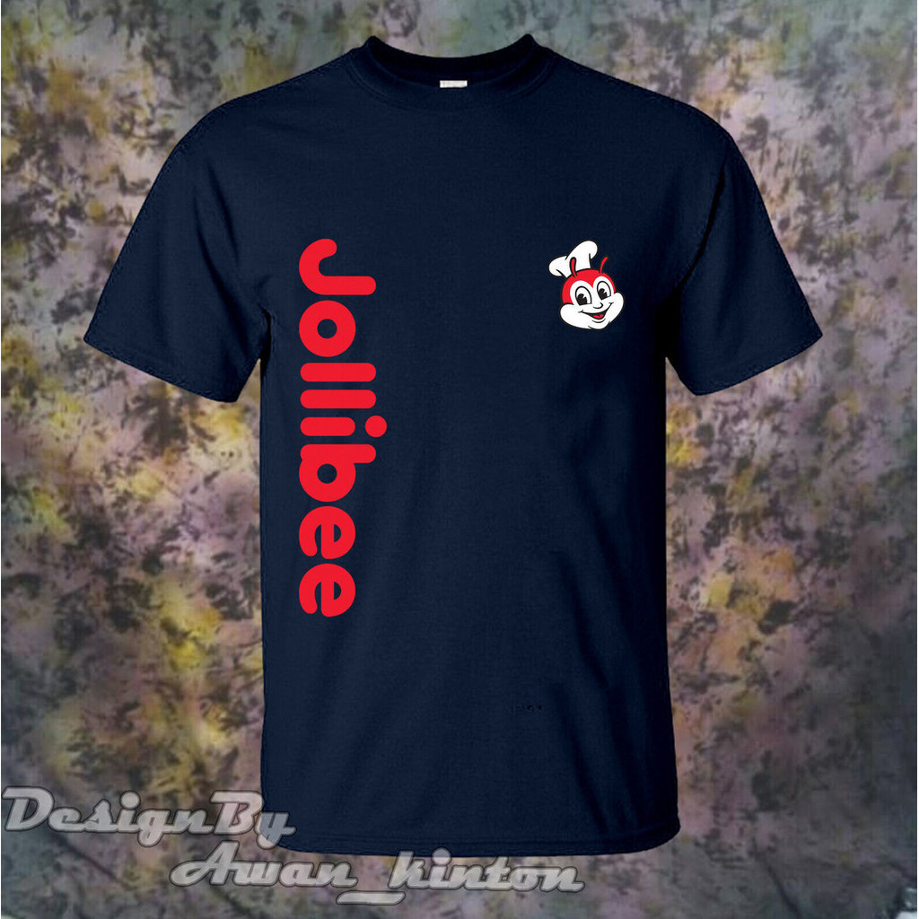 Kaos Restoran Jollibee Warna Biru Tua Ukuran Usa