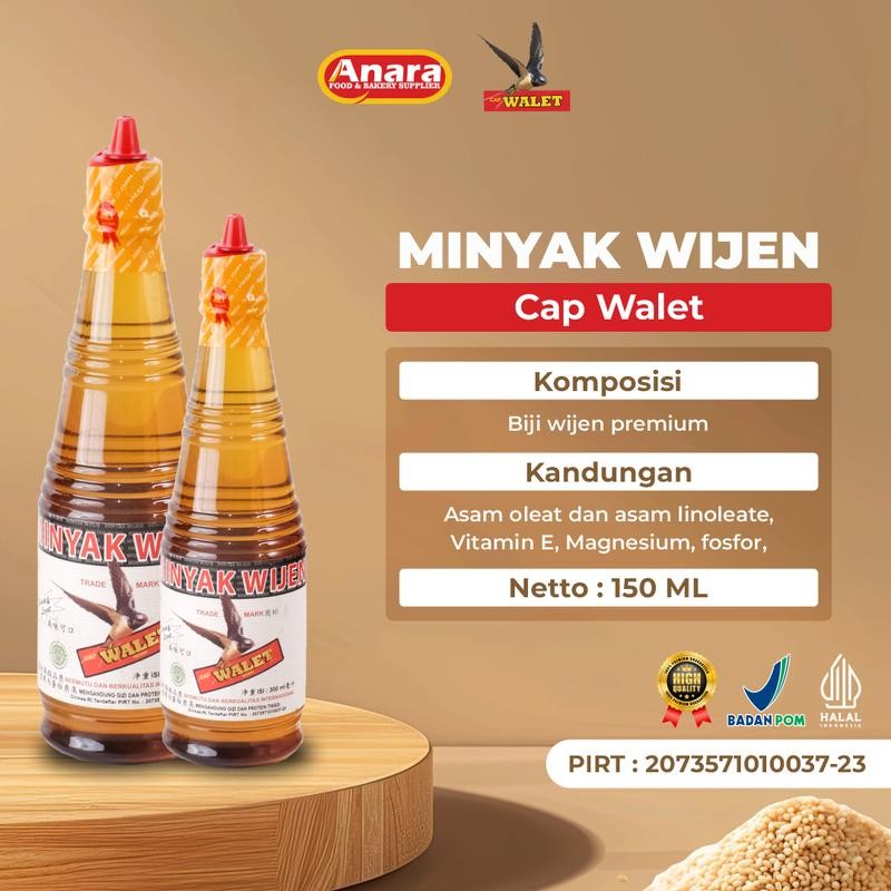 

Minyak Wijen Organik Cap Walet 300 ml HALAL Non MSG Non Pengawet PENYEDAP MASAKAN