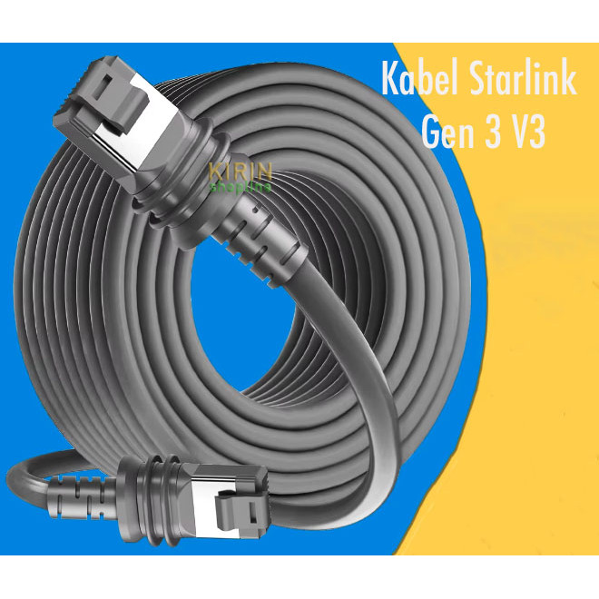 For Starlink Gen 3 V4 V3 Kabel Ekstensi Standar 100FT / 30M 150FT / 46M Cable Ethernet Web Internet 