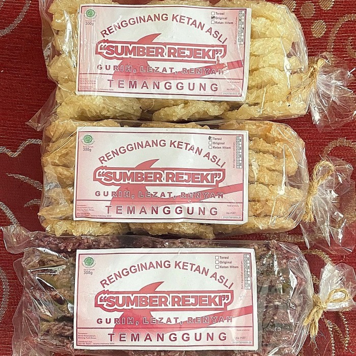 

Rengginang Mentah Terasi Bawang Putih Ketan Hitam Kerupuk Mentah - PUTIH